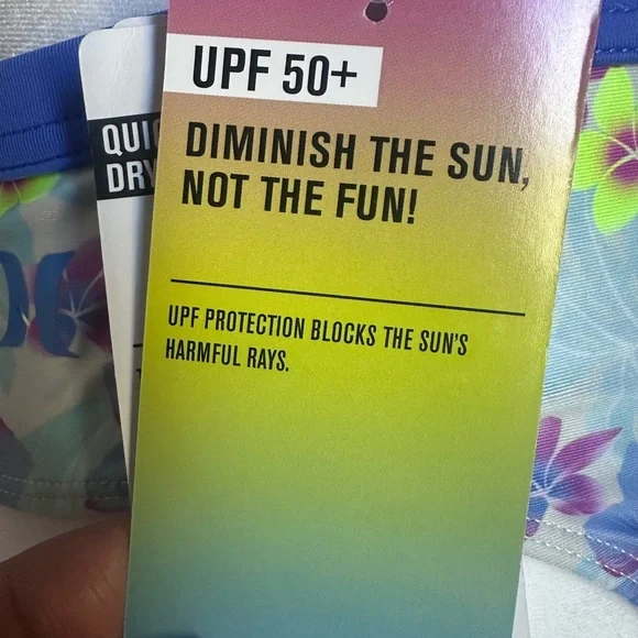 NWT Teens 13-15yrs Hurley UPF 50+ Crop Top Tankini Swimsuit Set size XL - Picture 7 of 10